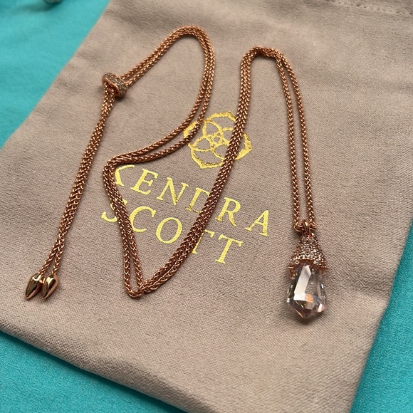 Kendra Scott Adjustable Colby Necklace In Rose Gold - Picture 2 of 7